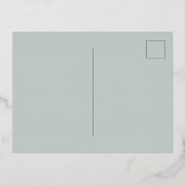 Merry Christmas Rocking Horse Gold Foil Postcard  箔シーズンポストカード (裏面)