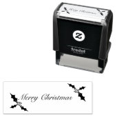 Merry Christmas rubber stamp, lettering, handmade セルフインキングスタンプ (インサイチュ)