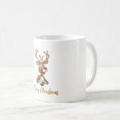 Merry Christmas Rudolf Tasse コーヒーマグカップ (正面右)