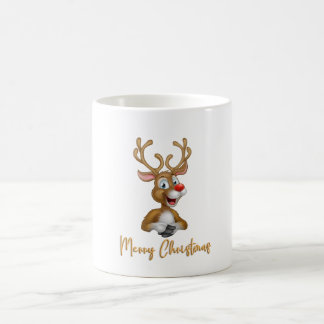 Merry Christmas Rudolf Tasse コーヒーマグカップ