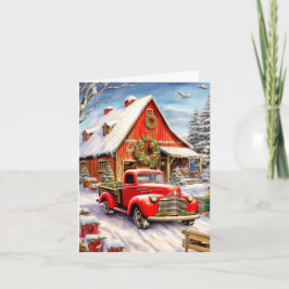 Merry Christmas Rustic Country Farmhouse シーズンカード