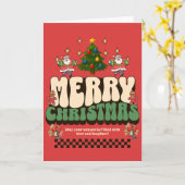 Merry Christmas Santa カード (黄色い花)