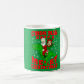 merry christmas santa biden kamala harris dinosaur コーヒーマグカップ (正面右)