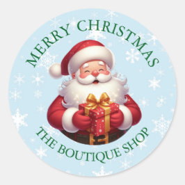 Merry Christmas Santa Business Sticker ラウンドシール