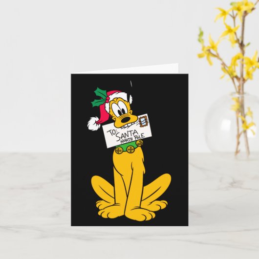 Merry Christmas Santa Claus  カード (黄色い花)