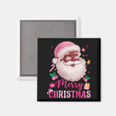 Merry Christmas Santa Claus Black Afro African Ame マグネット (正面/裏面)