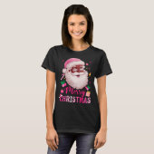 Merry Christmas Santa Claus Black Afro African Ame Tシャツ (正面フル)