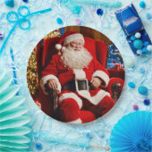 Merry Christmas Santa Claus Paper Plate ペーパープレート (パーティー)