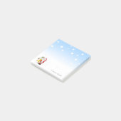 Merry Christmas,Santa Claus ,Snowman - 名前入り ポストイット (アングル)
