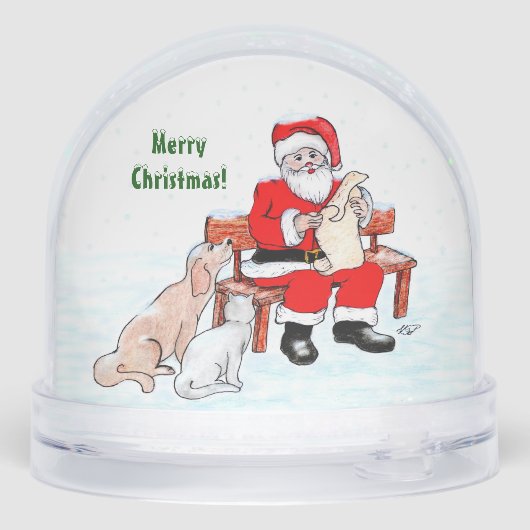 Merry Christmas - Santa Claus with Cat and Dog Cas (裏面)