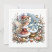 Merry Christmas – Santa Fairy with Snow Globe (正面)