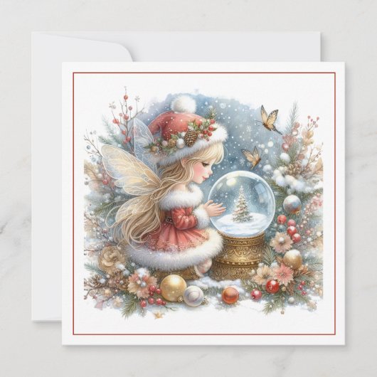 Merry Christmas – Santa Fairy with Snow Globe (正面)