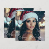 Merry Christmas - Santa Girl -  招待状 (正面/裏面)