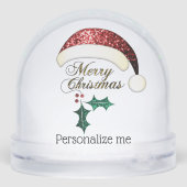 Merry Christmas Santa hat Sparkles Custom text (裏面)