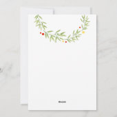 Merry Christmas Santa Hat Wreath シーズンカード (裏面)