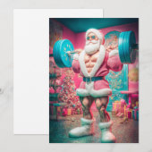 Merry Christmas | Santa Lifts More Than Gifts シーズンカード (正面/裏面)