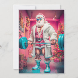 Merry Christmas | Santa Lifts More Than Gifts Holi シーズンカード