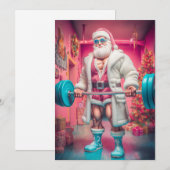 Merry Christmas | Santa Lifts More Than Gifts Holi シーズンカード (正面/裏面)