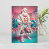 Merry Christmas | Santa Lifts More Than Gifts Holi シーズンカード (スタンド正面)