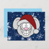 Merry Christmas Santa Mouse Screwball Graphics ポストカード (正面/裏面)