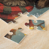 Merry Christmas Santa Paws Dog Puzzle ジグソーパズル (側面)