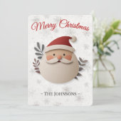 Merry Christmas Santa – Personalized Family  招待状 (スタンド正面)