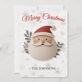 Merry Christmas Santa – Personalized Family  招待状 (正面)