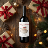 Merry Christmas Santa – Personalized Holiday ワインラベル