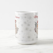 Merry Christmas Santa – Personalized Name Holiday コーヒーマグカップ (中央)