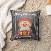 Merry Christmas Santa, Pixel Art, pixelart クッション (ブランケット)