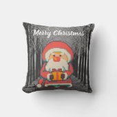 Merry Christmas Santa, Pixel Art, pixelart クッション (正面)