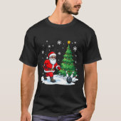 Merry Christmas Santa Playing Bowling Srt Lovers  Tシャツ (正面)