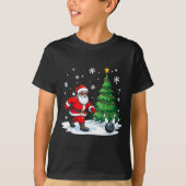 Merry Christmas Santa Playing Bowling Srt Lovers  Tシャツ (正面)