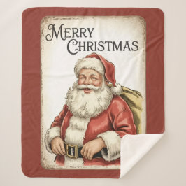 Merry Christmas Santa Sherpa Blanket シェルパブランケット