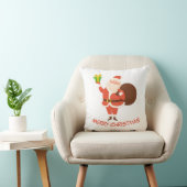 Merry Christmas Santa Throw Pillow クッション (椅子)