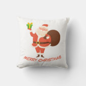Merry Christmas Santa Throw Pillow クッション (正面)