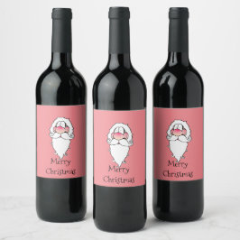 Merry Christmas Santa Wine Bottle Labels ワインラベル