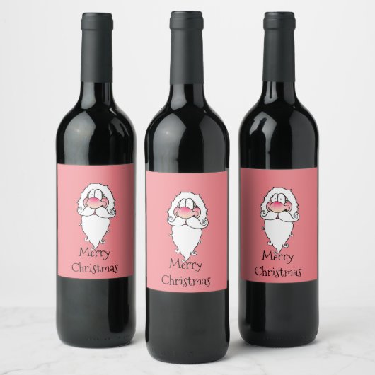 Merry Christmas Santa Wine Bottle Labels ワインラベル (ボトル)
