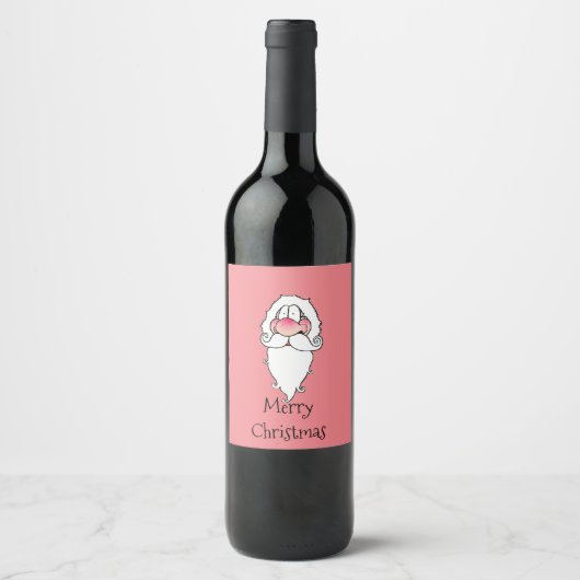 Merry Christmas Santa Wine Bottle Labels ワインラベル (正面)