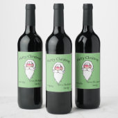Merry Christmas Santa Wine Bottle Labels ワインラベル (ボトル)