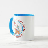 Merry Christmas Santa With His Sleigh マグカップ (正面左)