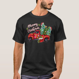 Merry Christmas Santa Xmas Red Truck Farm Christma Tシャツ