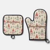 Merry Christmas Scandinavian Gnome  鍋つかみ&鍋敷きセット (正面)