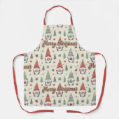 Merry Christmas Scandinavian Gnome Apron エプロン (正面)