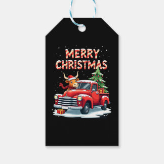 Merry Christmas Scottish Highland Cow Xmas Farm An ギフトタグ