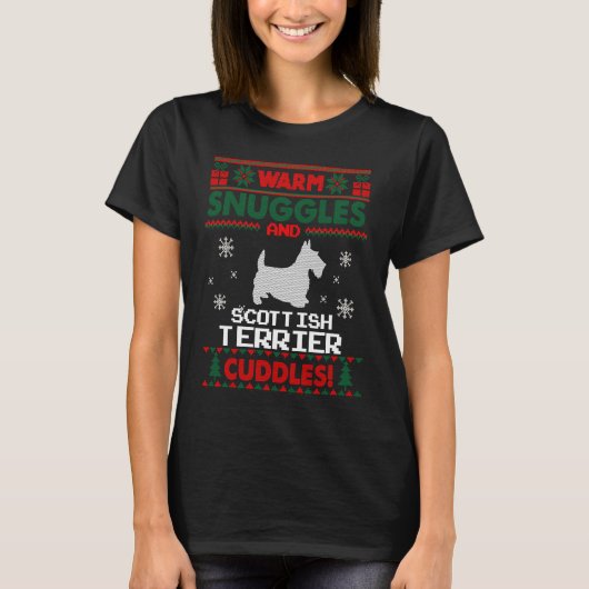 Merry Christmas Scottish Terrier Dog Ugly Christma Tシャツ (正面)