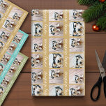 Merry Christmas Scriptとのコラージュ6枚 ラッピングペーパーシート<br><div class="desc">6の正方形の写真を追加してユニークとトレンディークリスマスの記念品を作る。これモダンは、写真とエレガントタイポグラフィデザインはあなたのパッケージを群衆の中で際立たせる。</div>