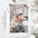 Merry Christmas Scriptフォト初めてのクリスマス アクリル招待状<br><div class="desc">お祝客様の初めてのクリスマスは、季節の親密な喜びをキャプチャするために設計されたこのハートウォーミングアクリルのフォトカードと一緒に。「メリーエレガント・クリスマス」の台本は、休日の暖かさの中で、あなた方とあなたの愛する人の美しい個人的なイメージの上に浮包まれたかぶ。冬のコートにバンドルされた場合でも、静かな瞬間を共有する場合でも、この特別な時間のフェスティバル魔法を通して愛が輝く。新婚やカップルの家族として祝初めてのホリデーシーズンに最適。単なるカードではなく、旅の美しいや築いたつながりを反映した形見だ。親しい友達や家族と共有するか、休日の挨拶として使用するか素晴らしにかかわらず、それは暖かいハートに確実に個人的なtouchを提供する。このデザインは澄ん今やフロステッドのアクリルで利用可能であり、そのタイムレスな魅力を高めモダンる、仕上げエレガントを提供する印象的な新しい次元を取る。多彩なアクリルは光るtouchを加え、招待状を忘れられない瞬間に最適な。厚さ15 mmまたは40 mmから選択。バリエーションのためカスタマイズに私と接続して、サンキューカード、休日ラベル、またはキープサムボックスなど、一致するアイテムの完全なスイートを作成する。一緒に忘れられない何かを作ろう。著作権Anastasia Surridge、全著作権所有。</div>