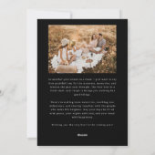 Merry Christmas Script Black Multi Photo シーズンカード (裏面)