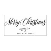 Merry Christmas Script Calligraphy text Scrapbook セルフインキングスタンプ (デザイン)